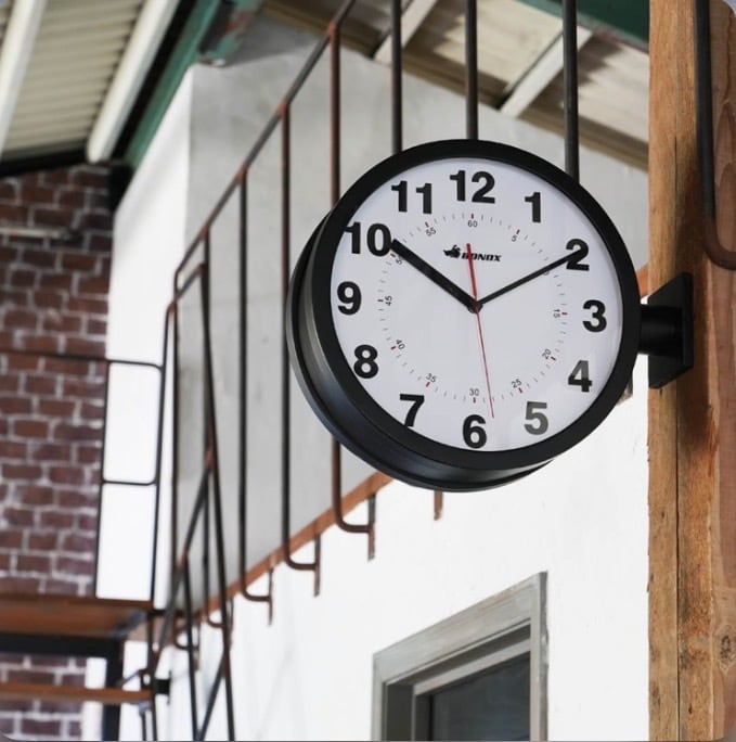 DULTON DOUBLE FACE WALL CLOCK BLACK ダブル フェイス ウォール