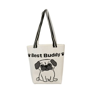 ニットトート パグ アイボリー（Knit Tote Pug）