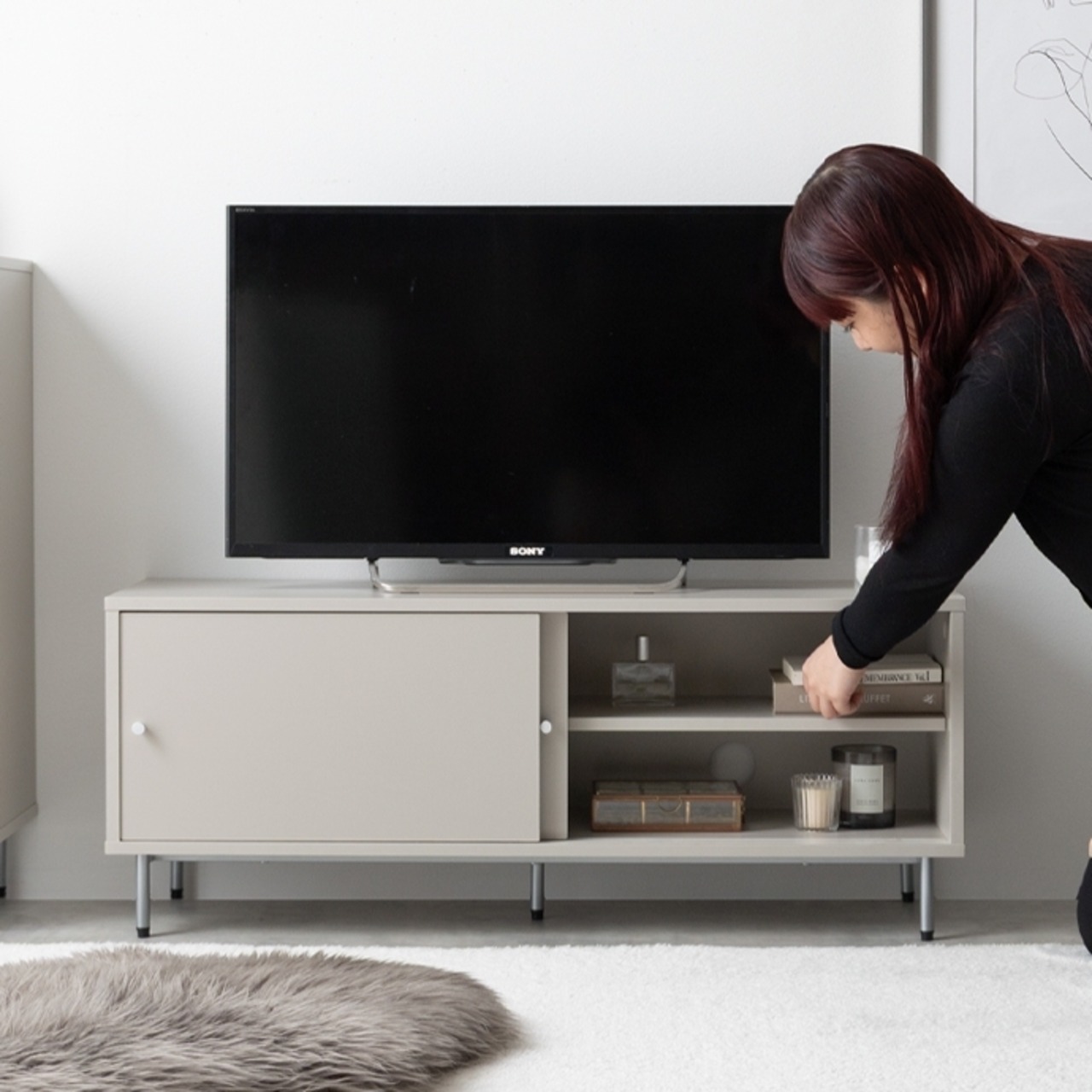 引き戸テレビ台 幅100cm