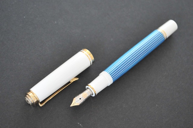 2018　ペリカン スーべレーン Ｍ６００ ターコイズホワイト　Pelikan Souverän M600 Turquoise White　（細字）　14C　　　　　01751