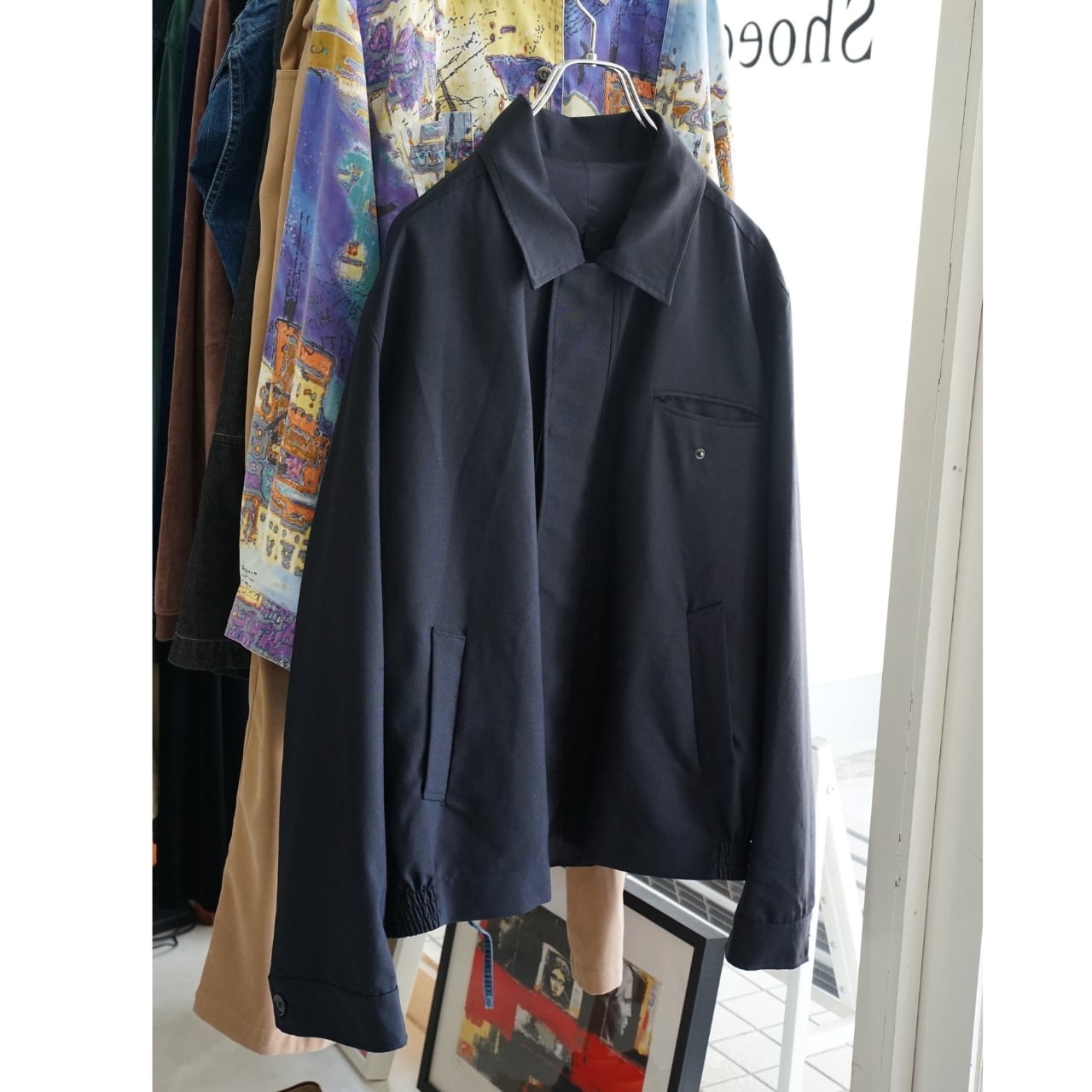 U&M METRONAPOLI ネイビー ワークジャケット デッドストック 表記54|NA405