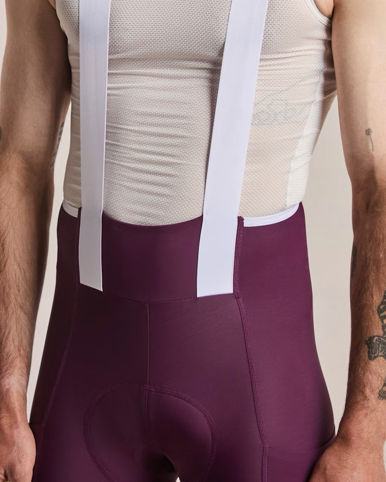 MEN'S BREVET ELEMENT CARGO BIB SHORTS PLUM/WHITE