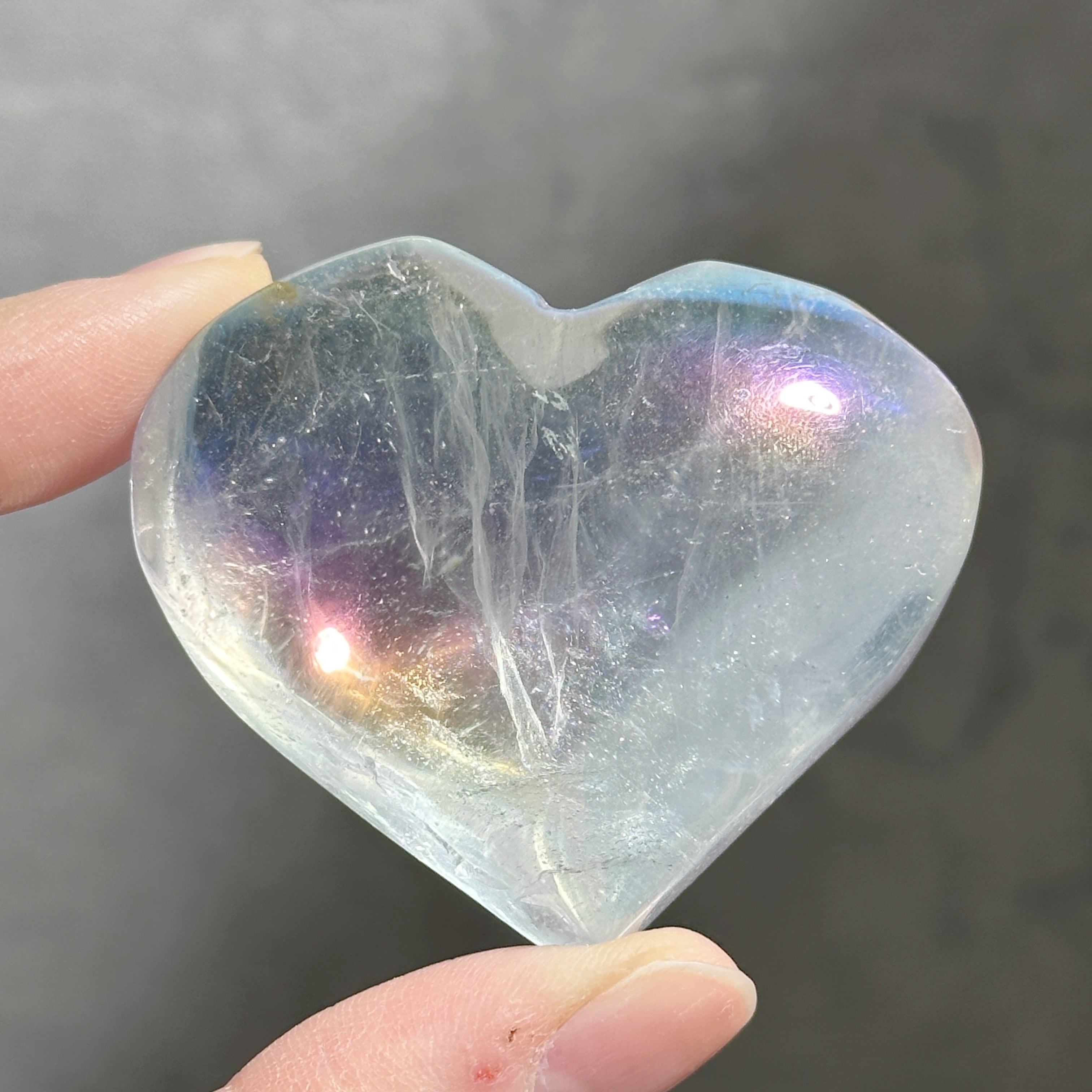 エンジェルオーラクォーツ ハート72♡Angel Aura Quartz♡天然石・鉱石・パワーストーン