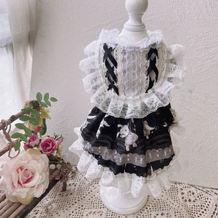 大型犬もOK うさぎのゴスロリ風ワンピース | おむのおうち