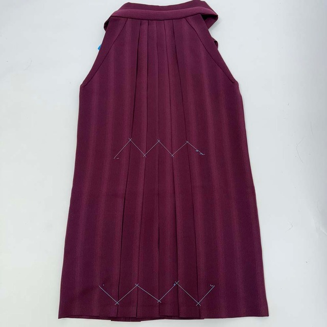 袴 2L size 紐下丈98cm 行灯袴 卒業袴 女性用袴 エンジ ストライプ 中古 4739