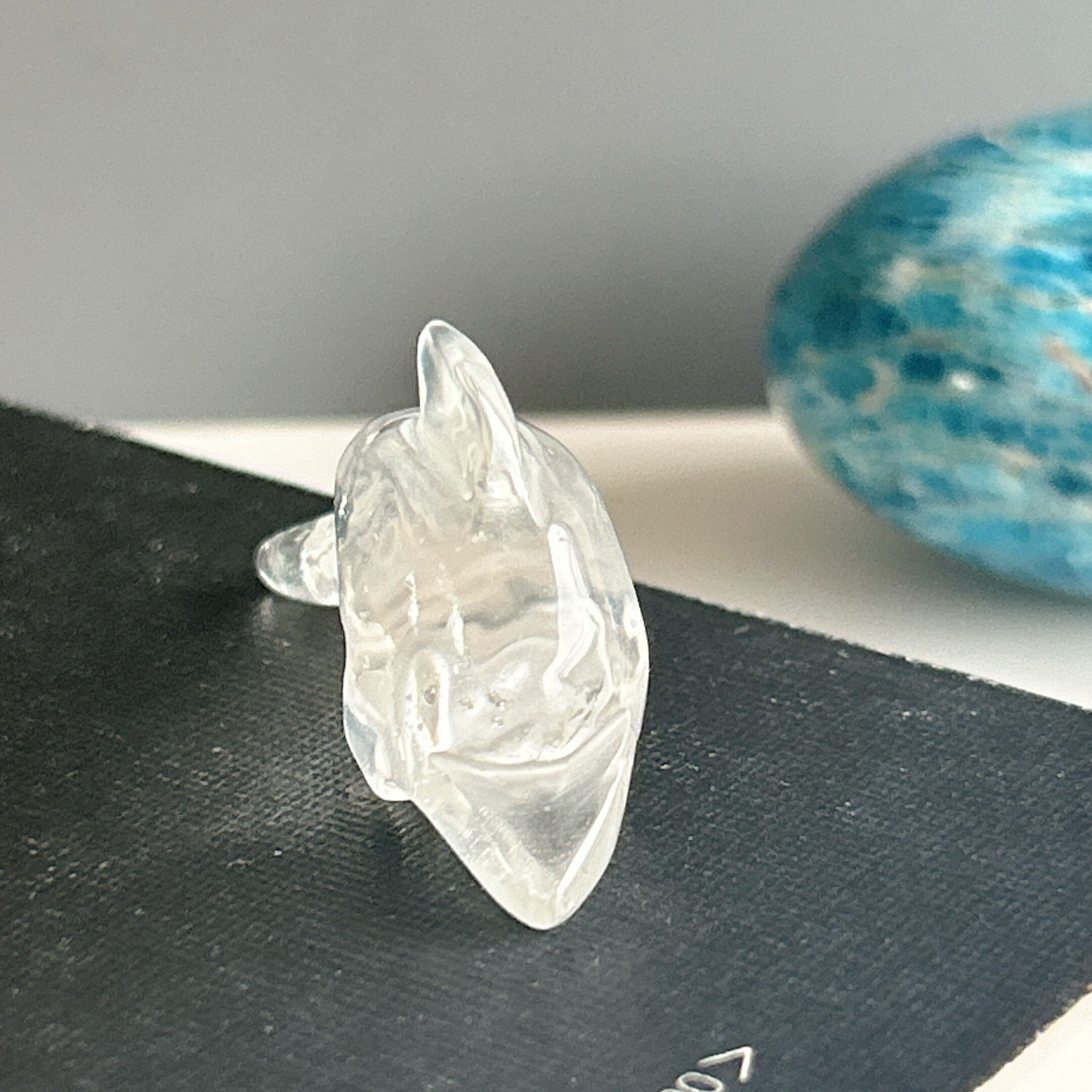 【極美】レムリアンシード イルカ カービング 彫刻 216g Lemurian Dolphin From 🇧🇷ゴイアス レムリアンシードクリスタルで