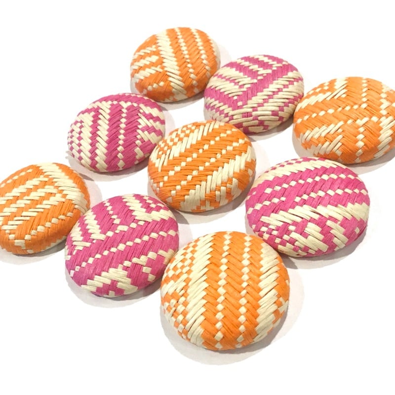 1128 幾何学模様 ラタンカボション ラフィア 1128 幾何学模様 ラタンカボション ラフィア