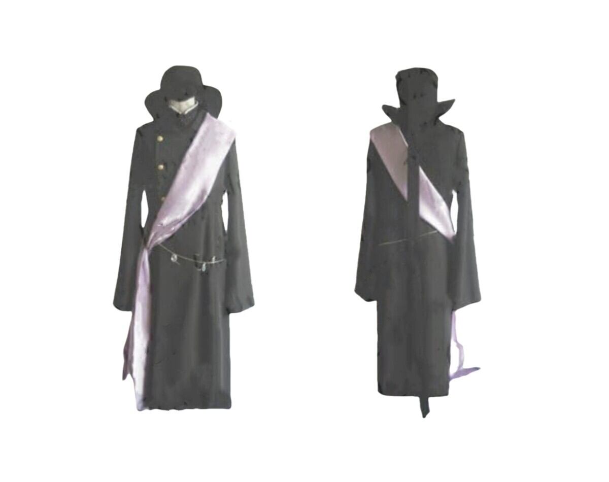 K2976b 黒執事 葬儀屋(アンダーテイカー)(Undertaker) 風 コスプレ衣装+ウィッグ cosplay コスチューム ハロウィン イベント