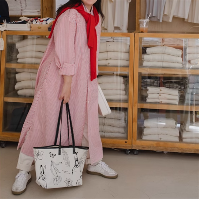 ウサギキャンバストートバッグ 10951