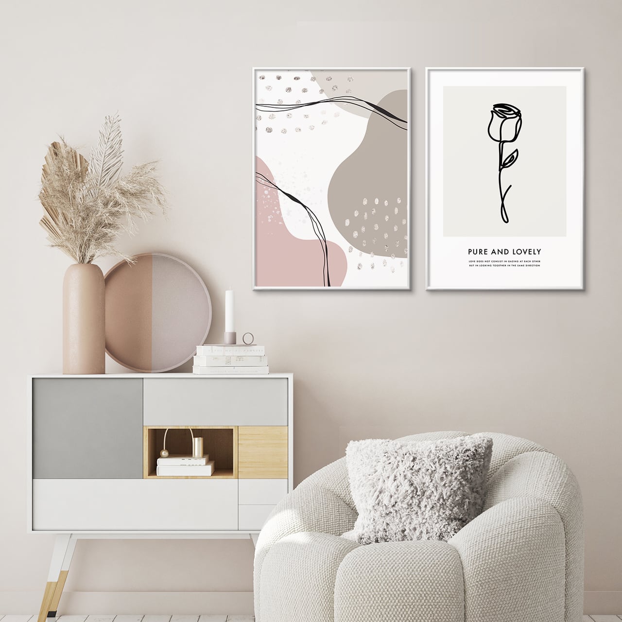 A0118/北欧モダン/アートポスター【 A4 / A3 / A2 / A1 サイズ