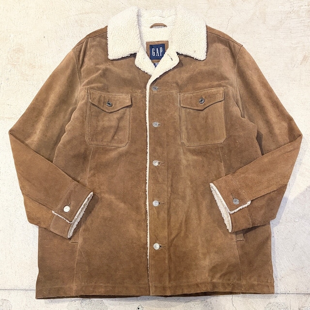 2002 OLD GAP LEATHER RANCH JACKET BROWN