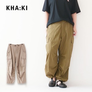 KHA:KI [カーキ] AIR RIP OVAL TROUSERS [MIL24HPT3203] エアリップオーバルトラウザーズ・ワイドカーゴパンツ・カーゴパンツ・ミリタリー・LADY'S [2024SS]