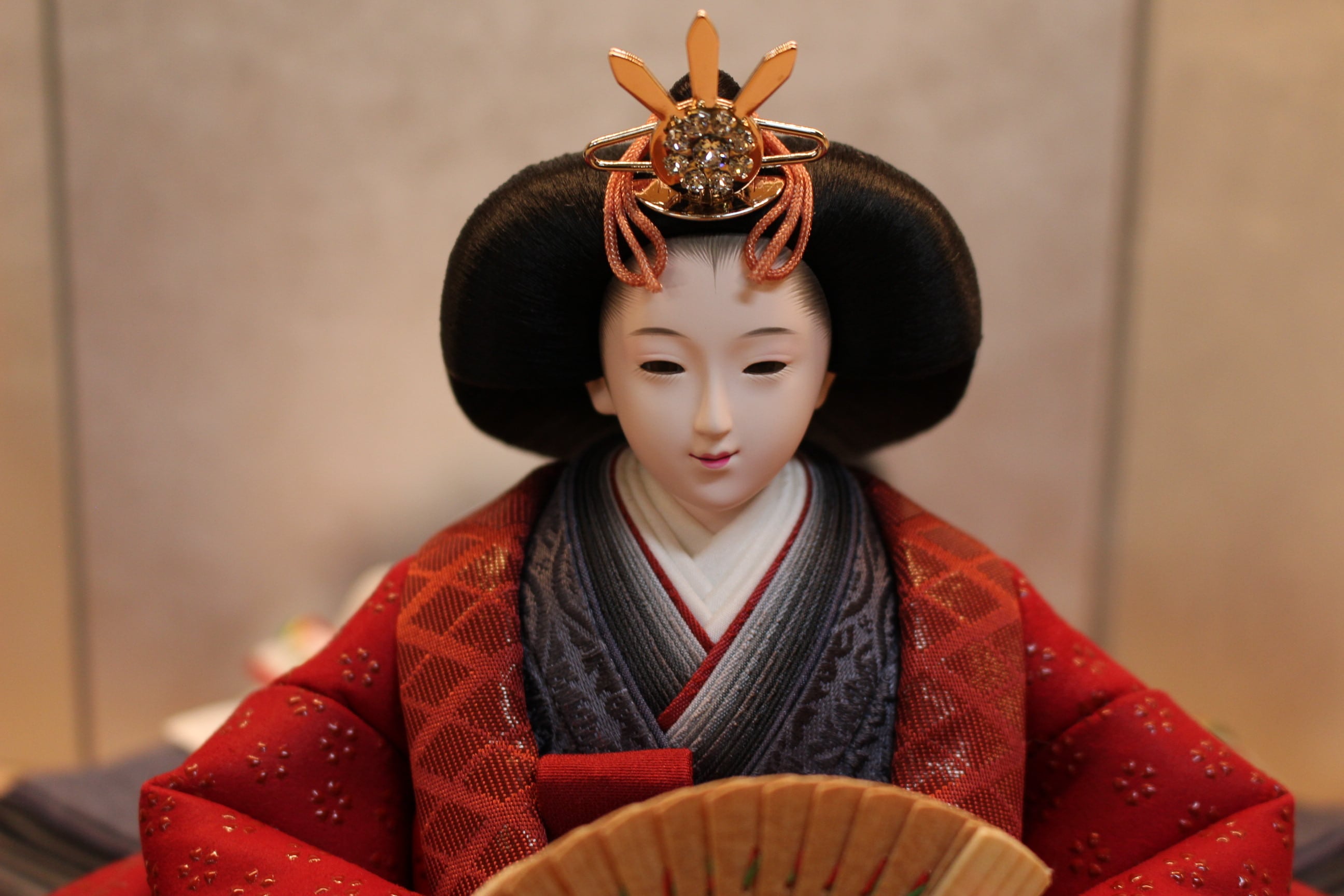 雛人形 VermiIIon/朱色 清水久遊「印伝」cocoroシリーズ | SHIMADA DOLL