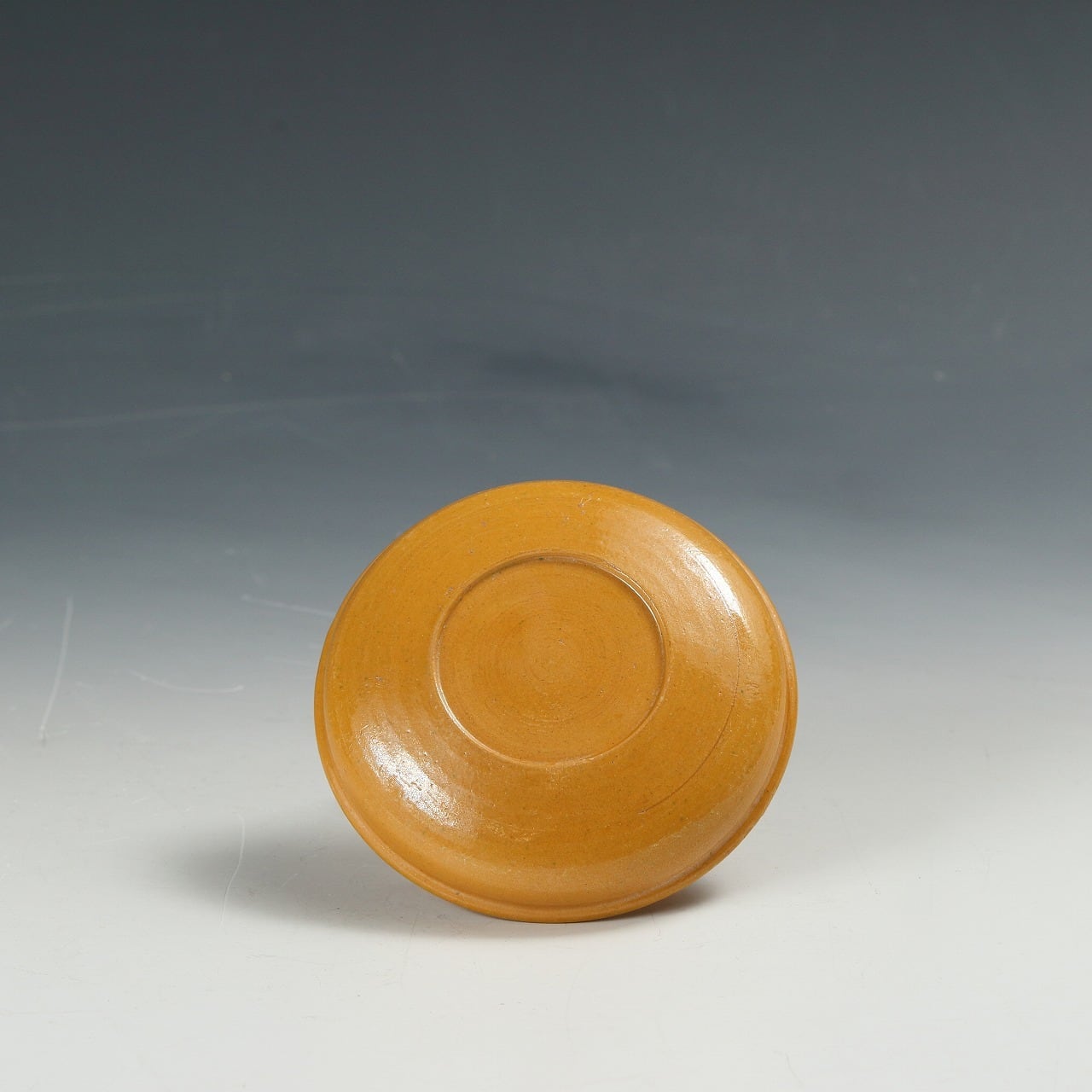 時代もの 出雲布志名焼｜Hujina ware(島根, 1860年代) 黄釉 深豆皿 1枚