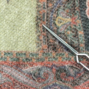 ETRO ベージュ　アート柄　イタリア製　モヘア モヘヤストール　薄手