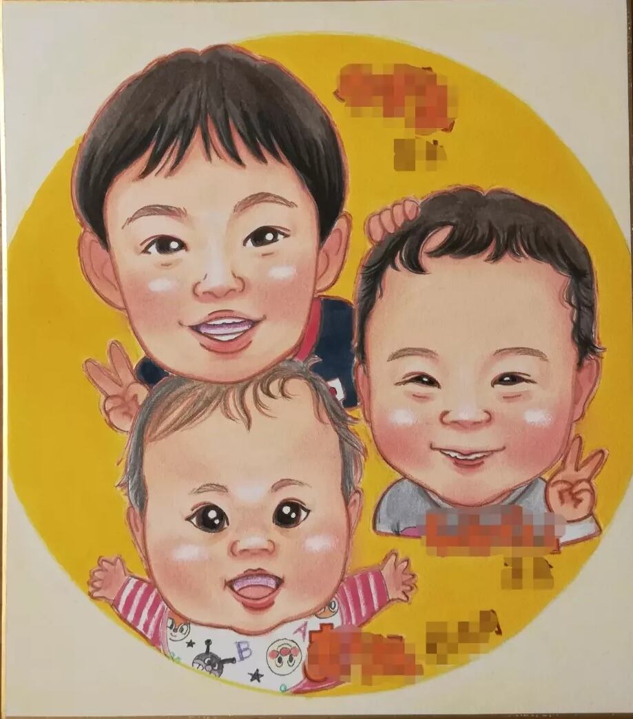 似顔絵1名様（普通色紙 274×243mm ) | みゆせの似顔絵