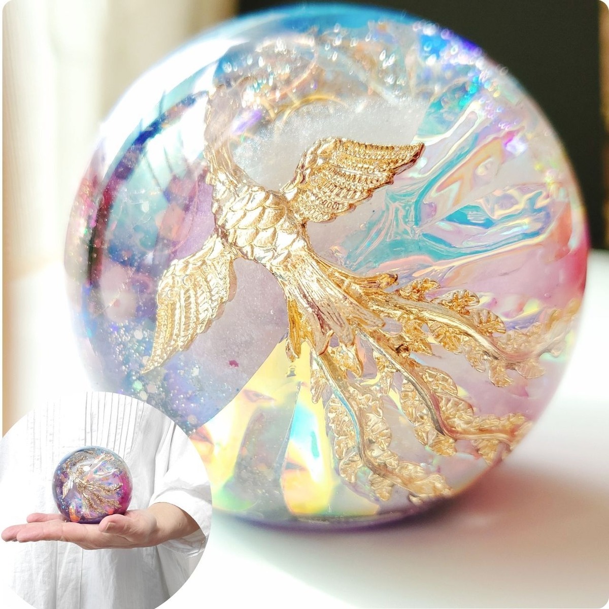 鳳凰と白銀龍の宝珠オルゴナイトシリーズ～龍宮城～ | オルゴナイト  