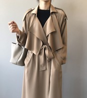 ドレープ薄手トレンチコート