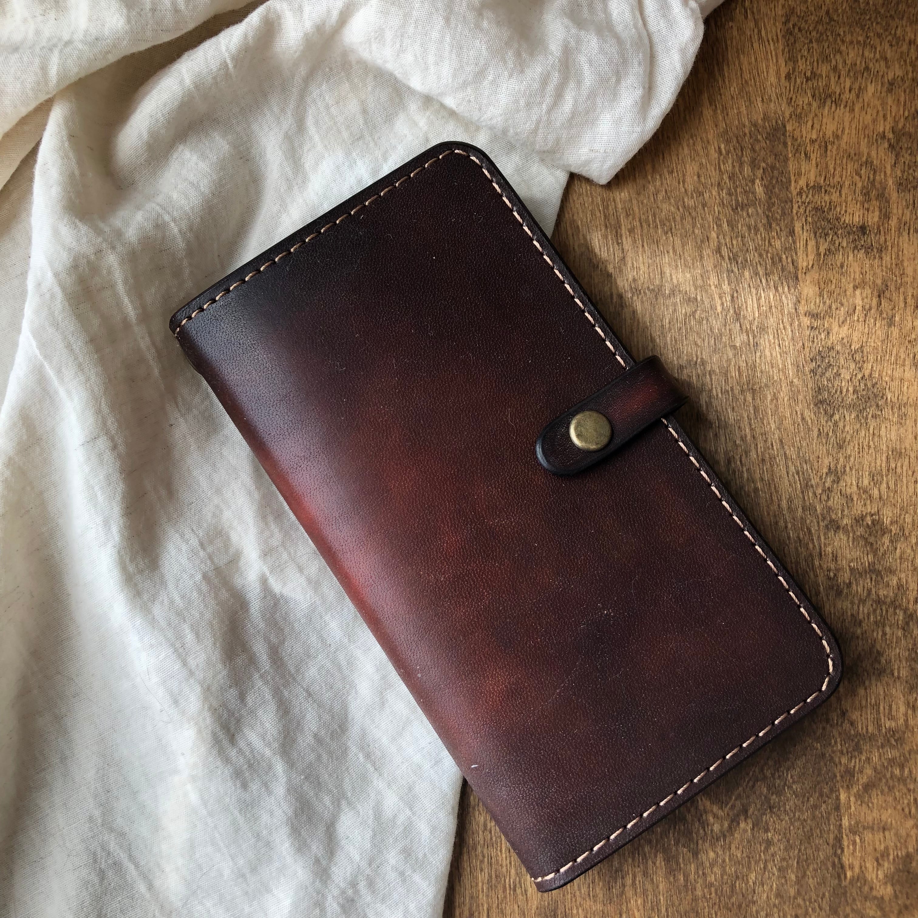 全機種対応 革の温かみがあなたを包む、手作りのアンティーク スマートフォンケース『無地』(iPhone/Android)