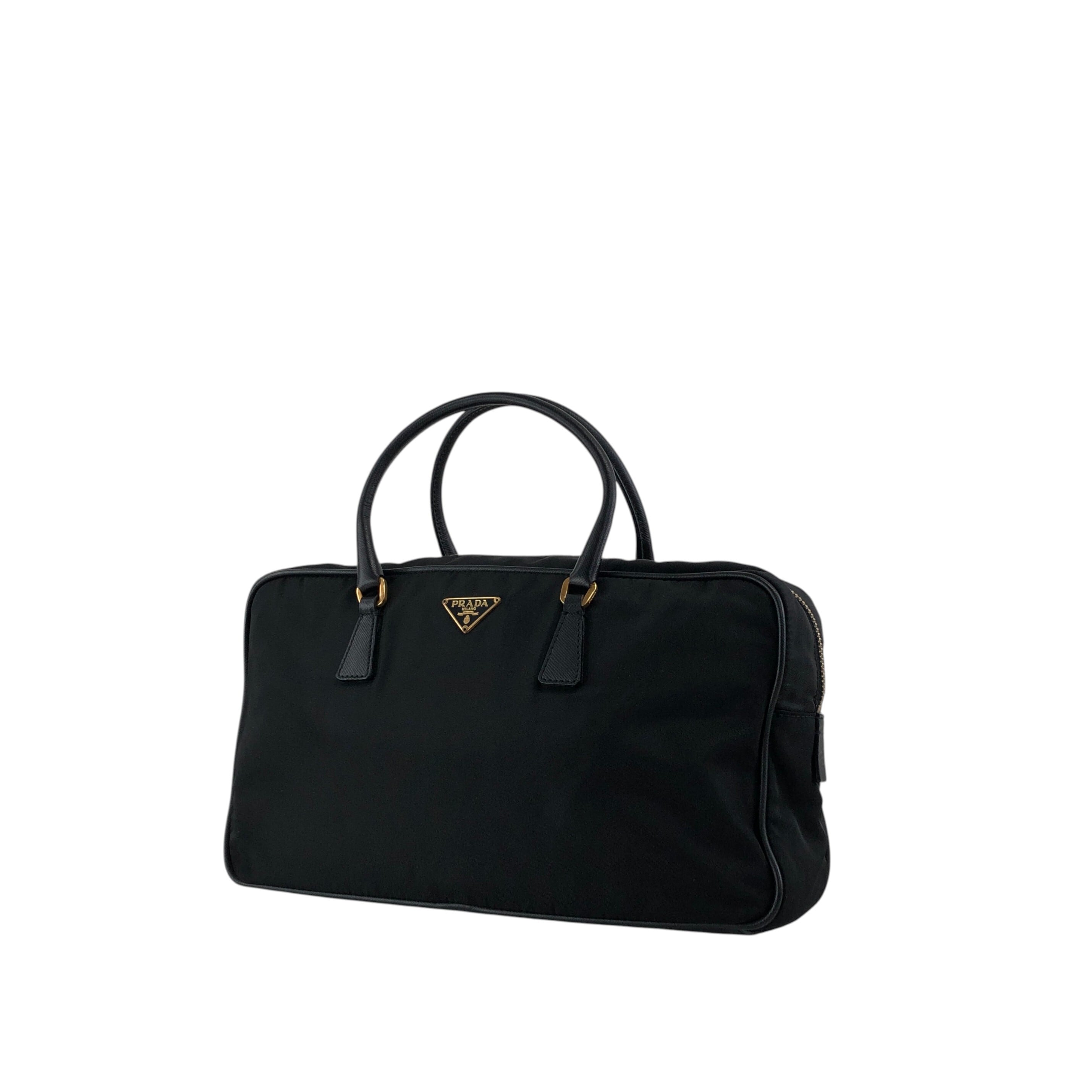 PRADA プラダ ハンドバッグ ブラック トライアングルロゴ ナイロン