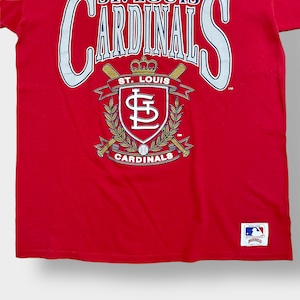 【NUTMEG】90s USA製 Tシャツ プリント MLB オフィシャル カージナルス St. Louis Cardinals XL ビッグサイズ ビッグプリント シングルステッチ ナツメグ US古着