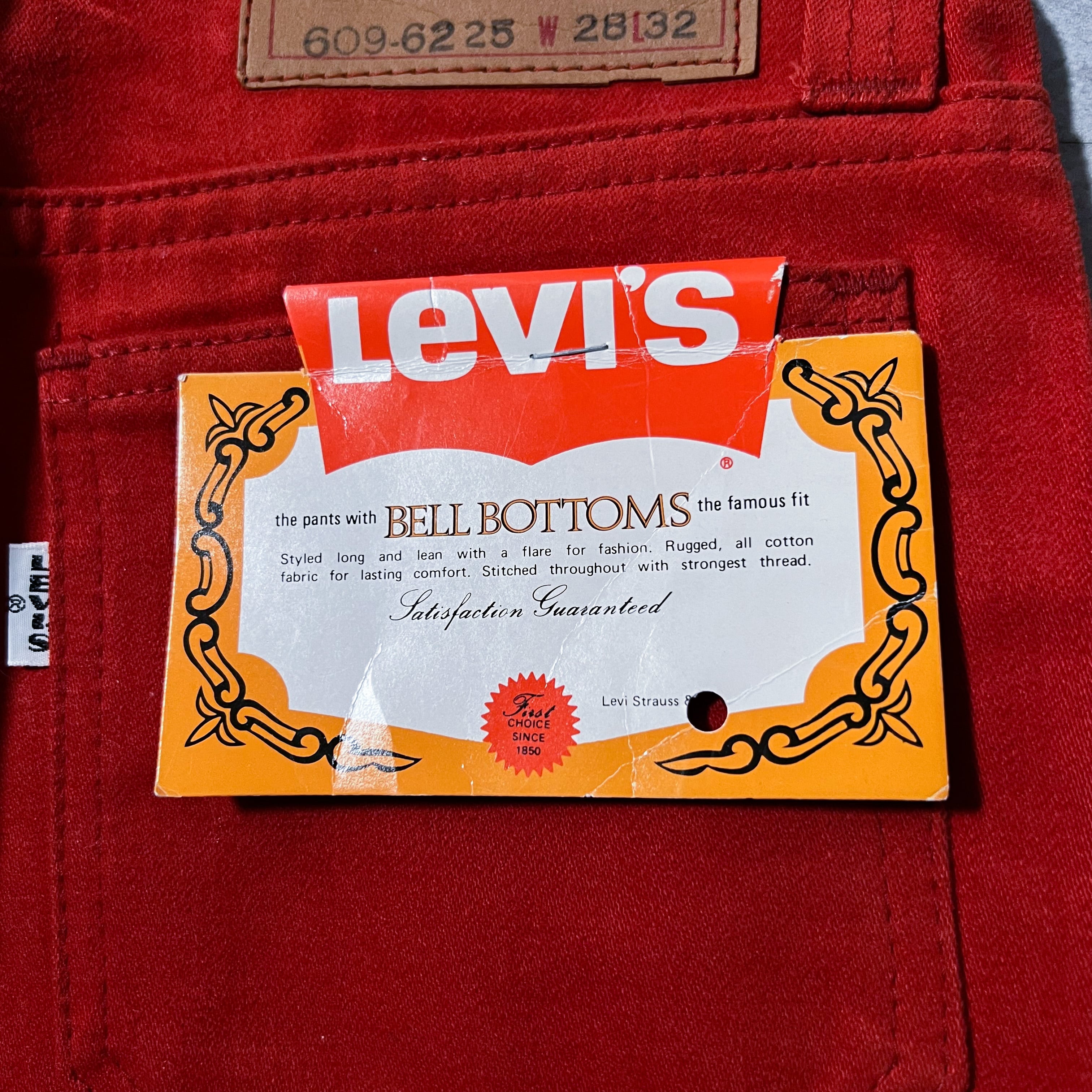70s “Levi's”609 BIG“E” bell botoms bush pants dead stock 70s “Levi's”609 BIG“E” bell botoms bush pants dead stock