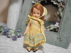 イエローワンピースとボネ　「Nancy Ann Story Book Doll」（アイくすみ・欠けあり） 画像3