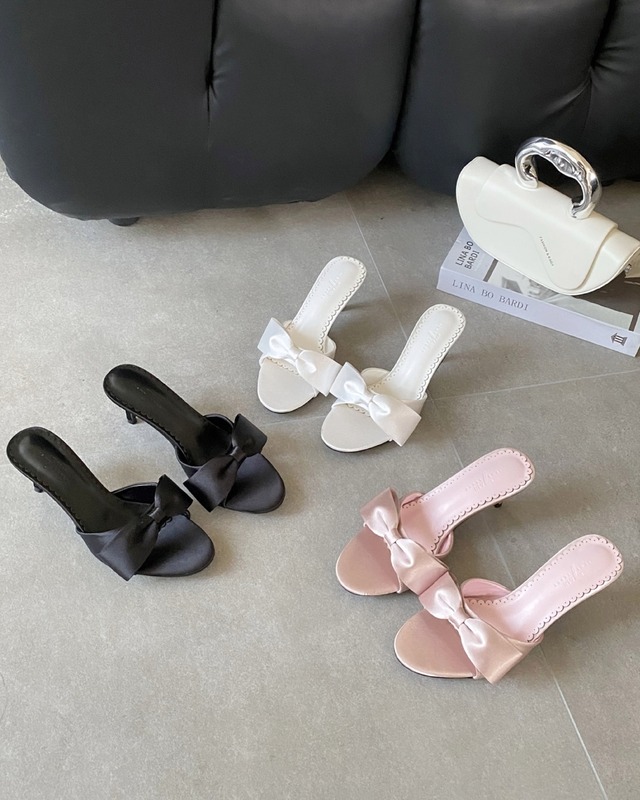 レディサテンリボンサンダル（3 colors）　2504046