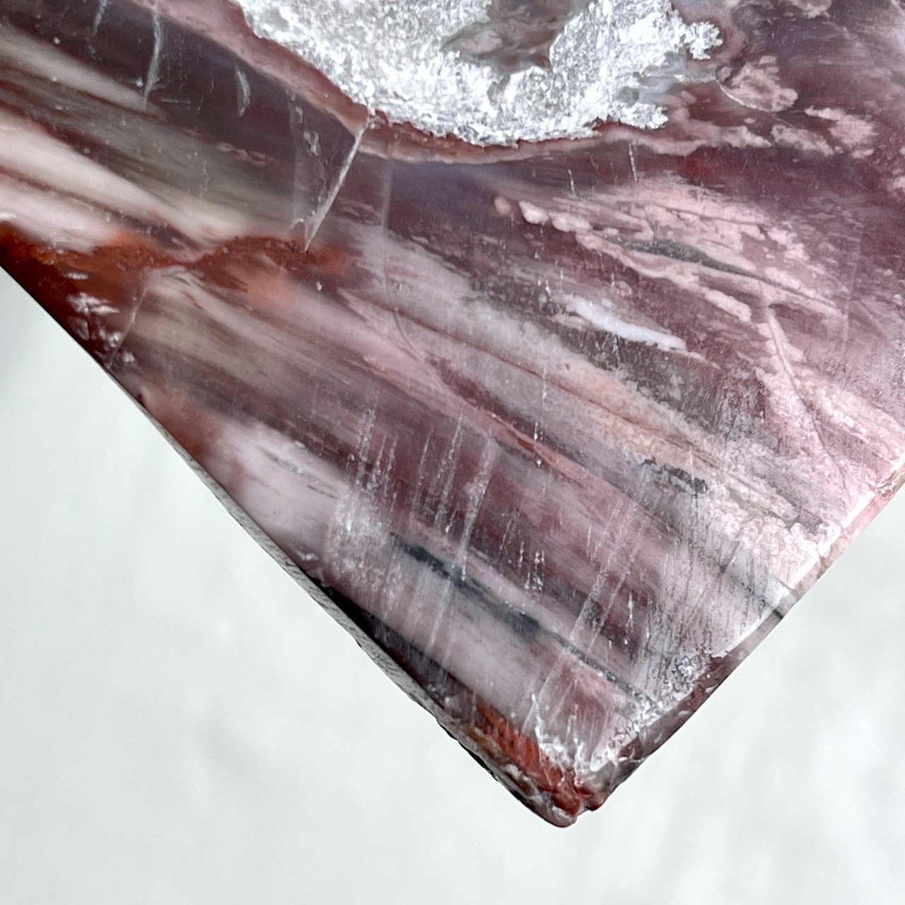 ピンクペトリファイドウッド*プレート*250810-01*天然石*置き物*インテリアストーン