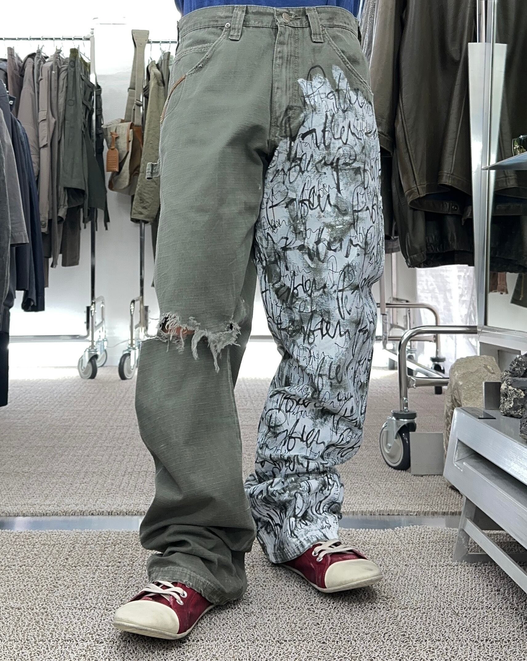 30s japan vintage ワークパンツ　シルクリネン　野良着　襤褸 30s japan vintage ワークパンツ シルクリネン 野良着 襤褸