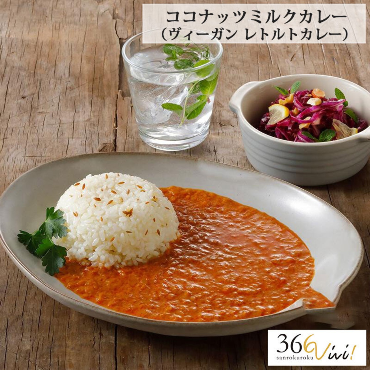 366vivi ココナッツミルクカレー 180g ヴィーガン 調味料 レトルトカレー グルテンフリー