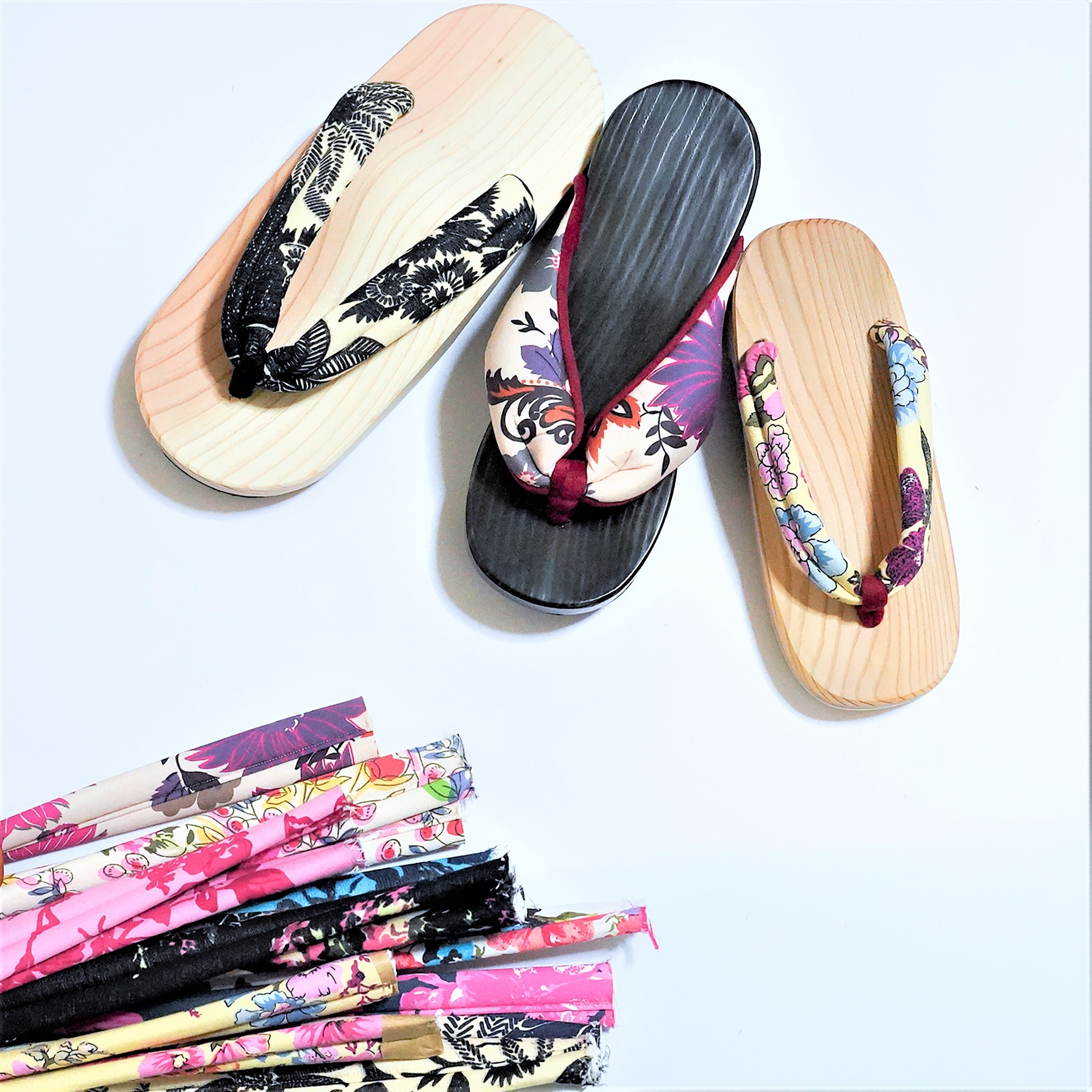 日田下駄 x pink india 希望柄(midnight shadowblue) | pink india