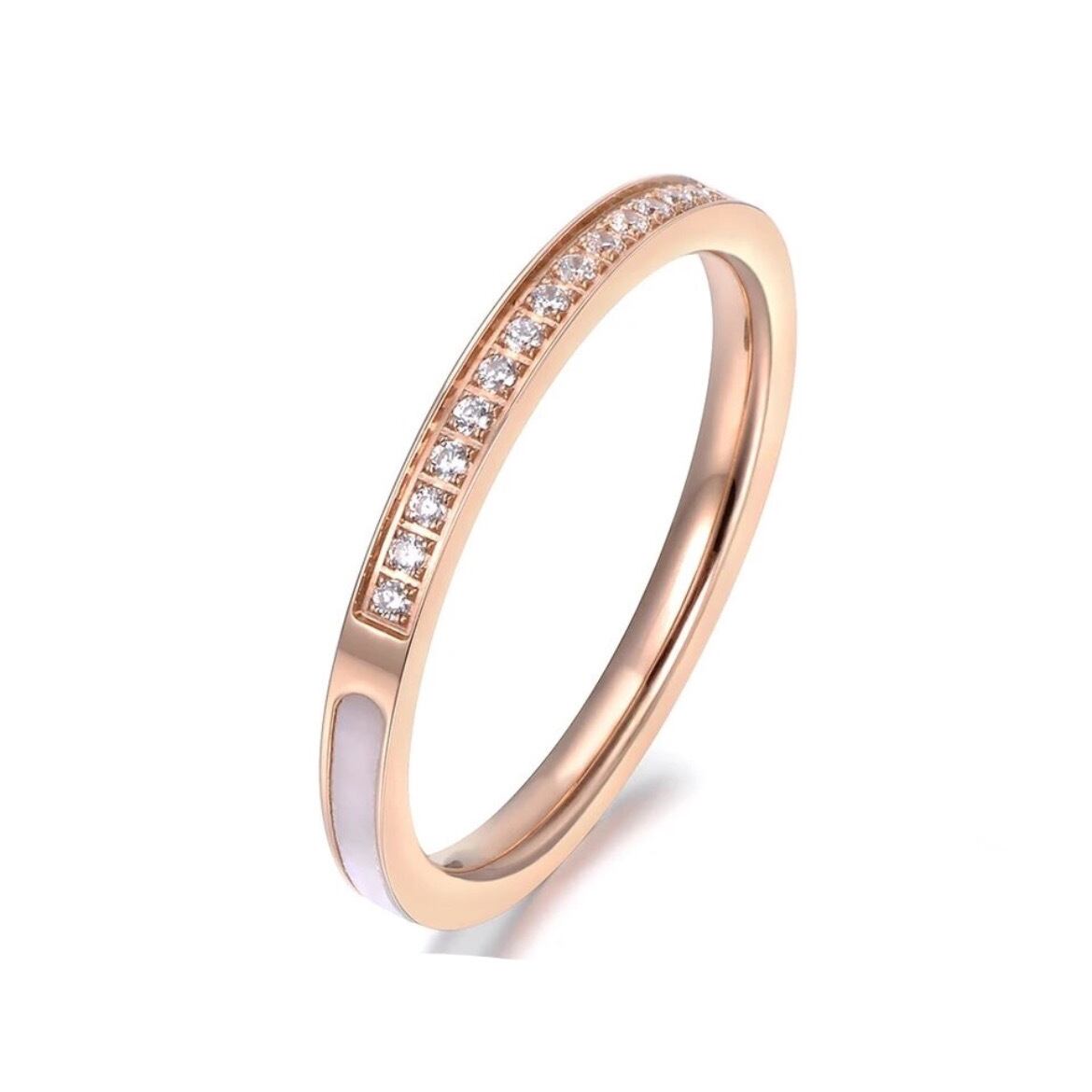 金アレ対応 キラキラストーンリング(0409)