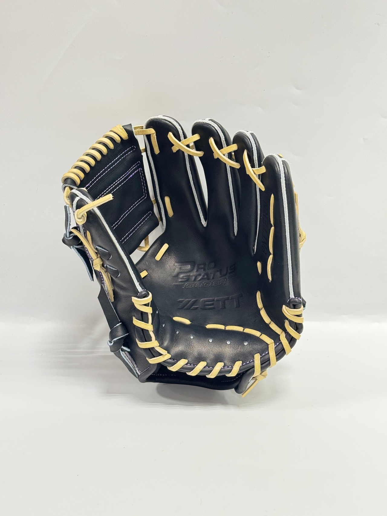 ZETT PROSTATUSーゼットプロステイタス michii supreme order 硬式グローブ ゼットミチイオリジナルグラブ 右投げ用 296型 今宮モデル ナイトブラック×パステルブラウン 75・画像7