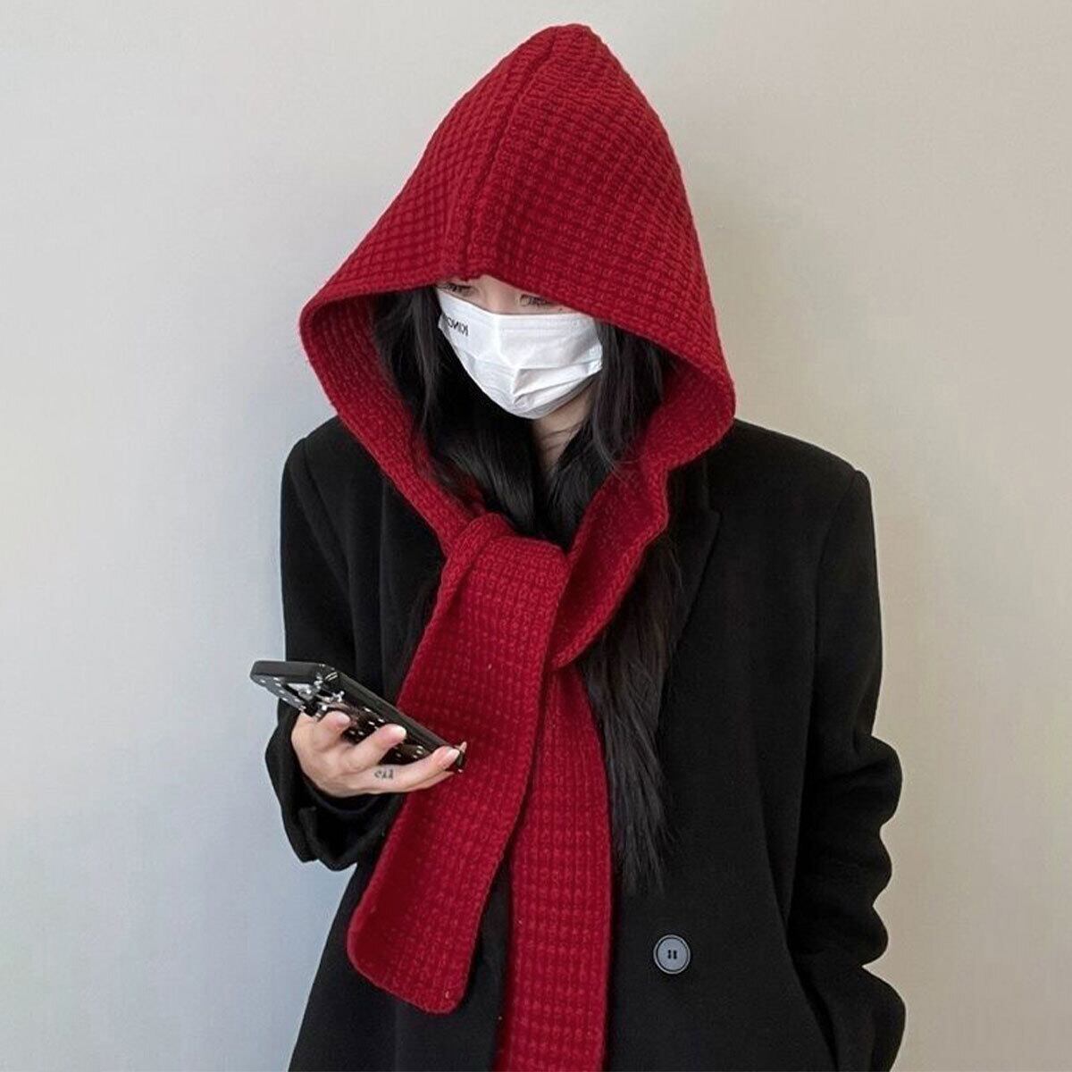 フード付き ニット マフラー バラクラバ レディース 秋冬 韓国 防寒 防風 保温 おしゃれ 大人 かわいい きれいめ ショール 小顔 暖かい 大人可愛い 大人女子