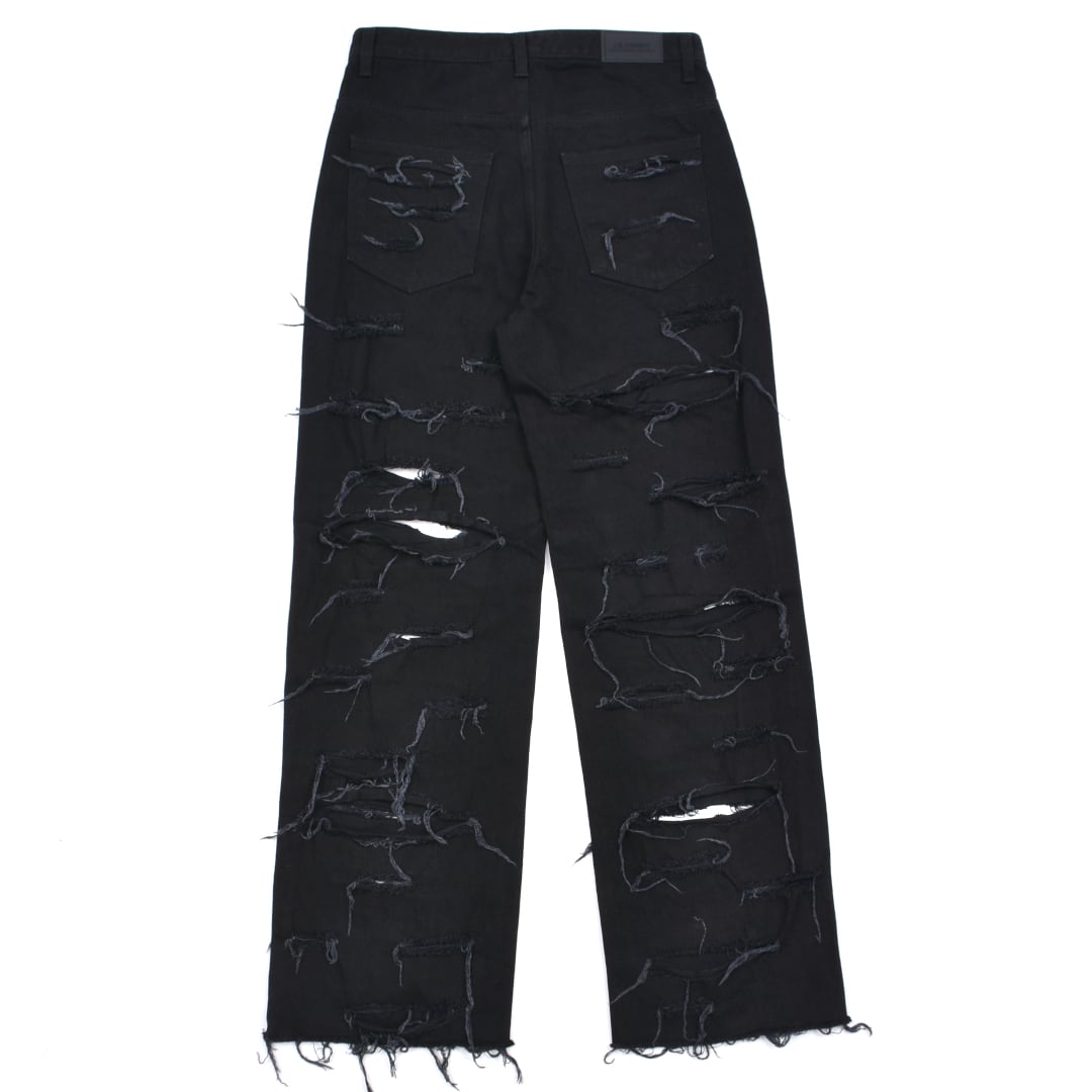 1/5 完売→再入荷！】ブラックデストロイワイドパンツ | VOLCAN&APHRODITE