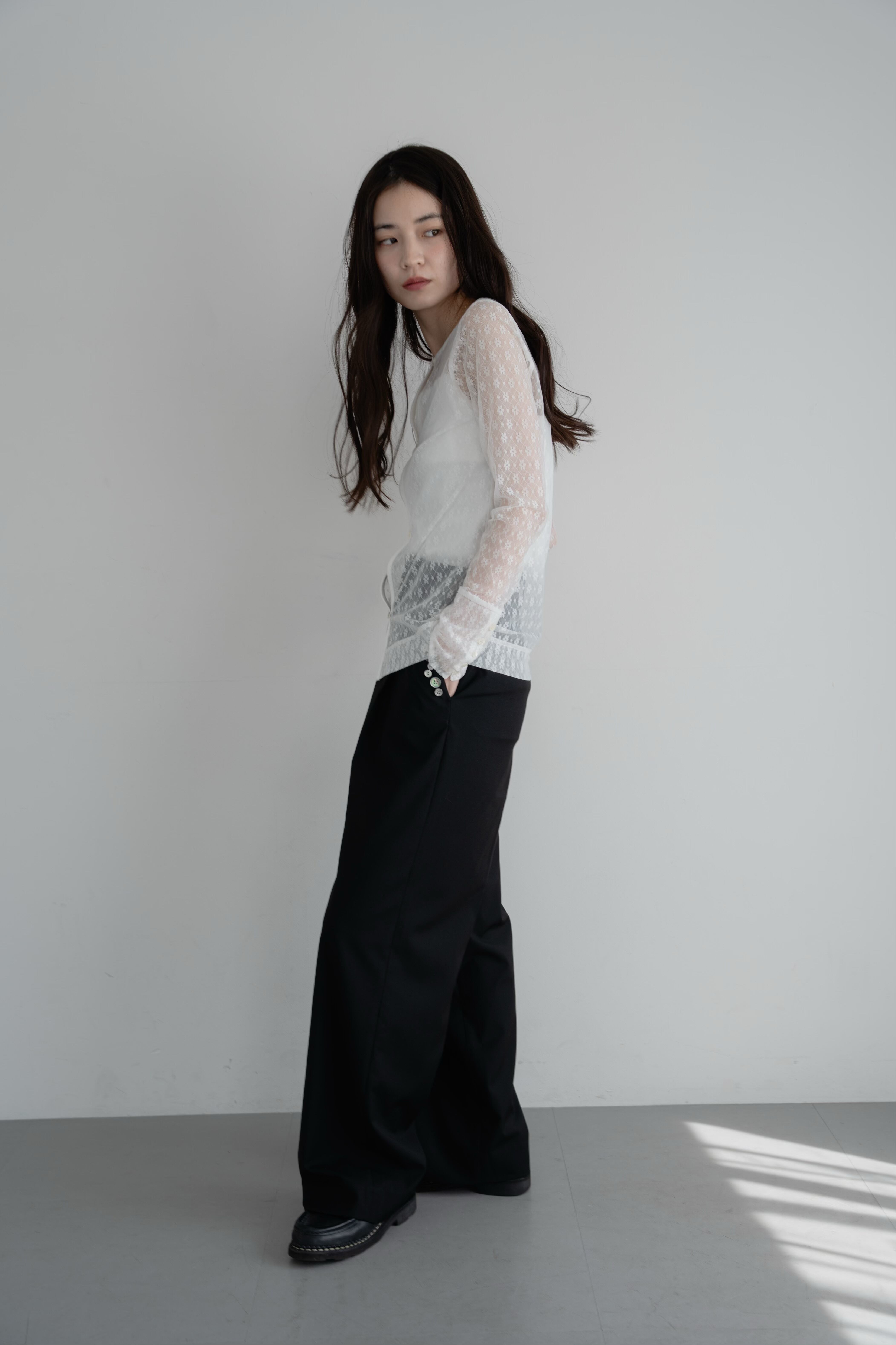 sheer lace shirt | philme
