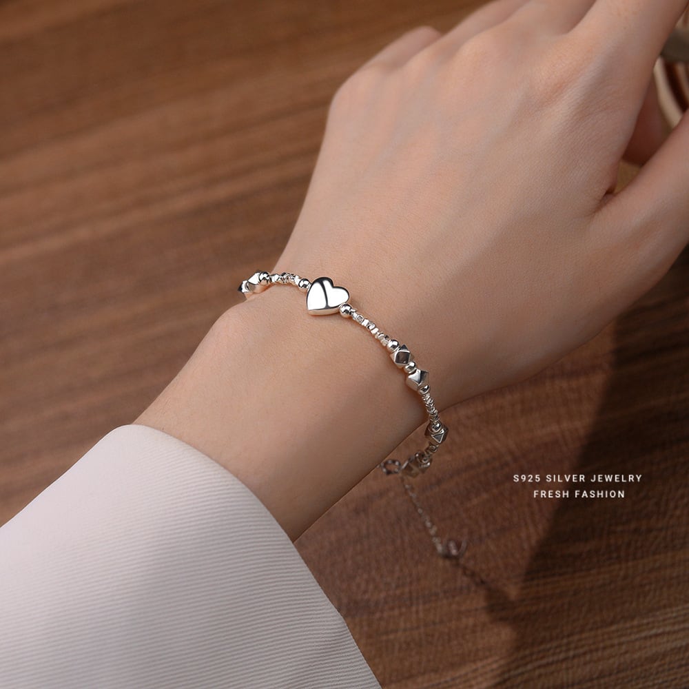 ハート ブレスレット レディース シルバー925プレゼントL719 | Daimaruya