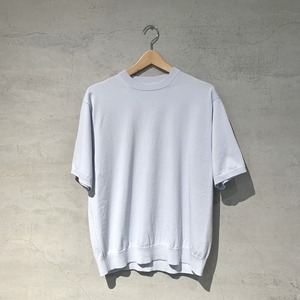 【ATON】COTTON WASHI KNIT HALF SLEEVE CREWNECK SWEATER /KRAGLM0400