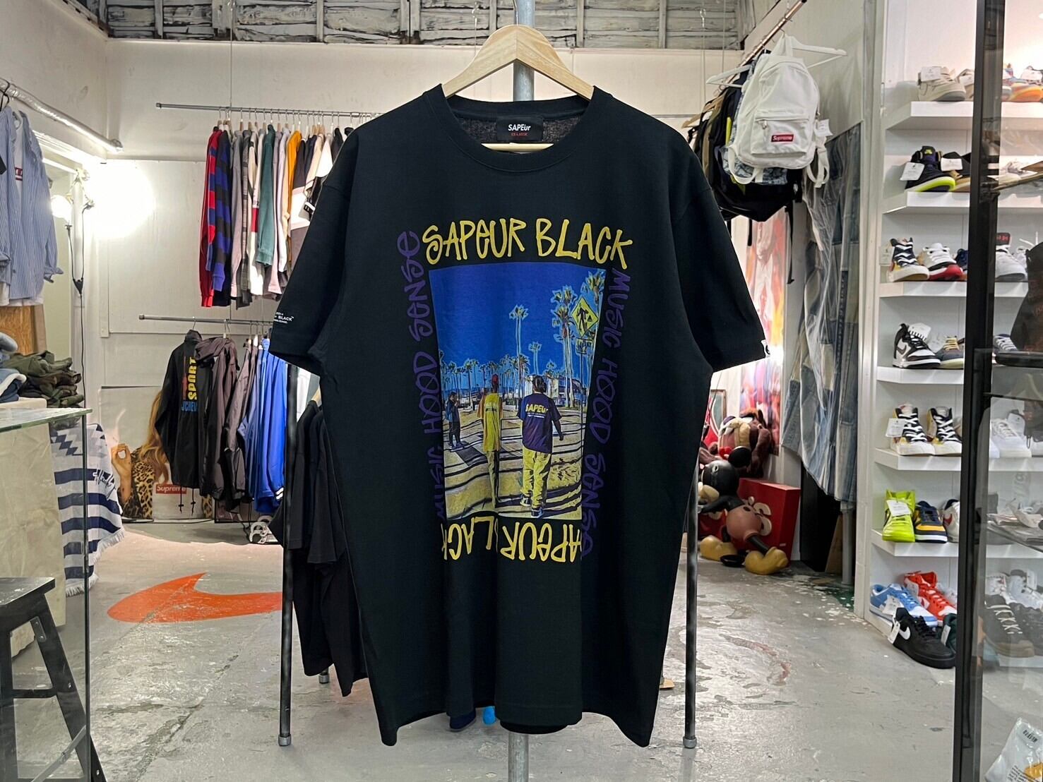 SAPEur BLCK × BLACK MUSIC HOOD SENSE TEE BLACK XXL 09188 | BRAND 