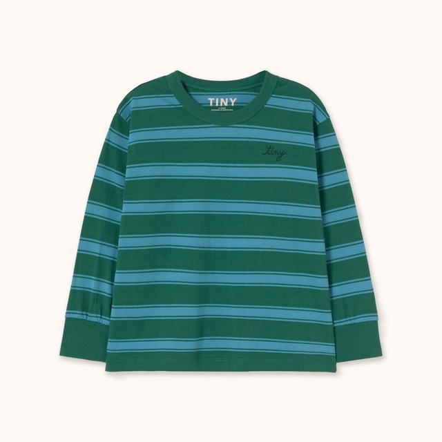 【TINYCOTTONS】Retro Stripes Sleeve Tee / green / AW26 drop1