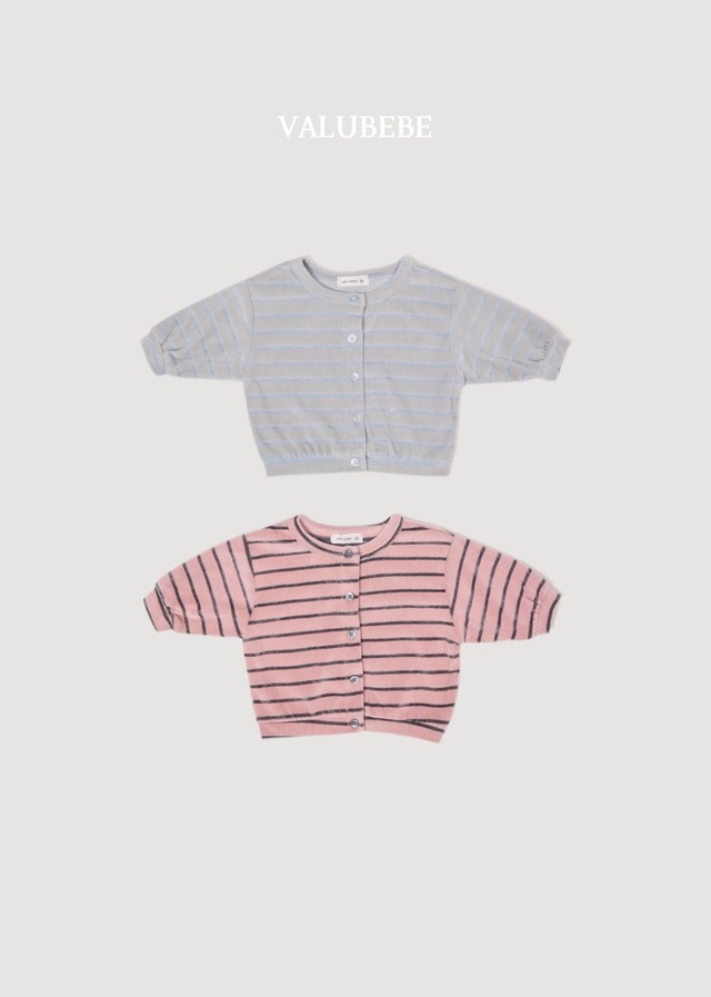 【取寄】valubebe｜bello stripe cardigan｜ベロボーダーカーディガン｜6M-S｜baby&toddler｜26 autumn