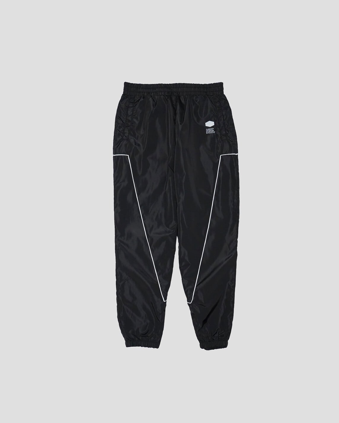 Spiral Logo Contrast Piping Track Pants BLACK | CRATE ATHLETICS