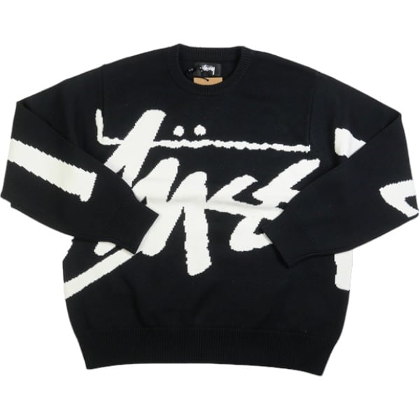 STUSSY STOCK SWEATER M 黒 ブラック セーター ニット STUSSY
