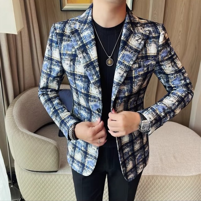 ペイントチェックテーラードジャケット 1color OJ0613