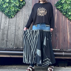 リメイク変形デニムスカート