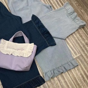 フリルヘム デニムパンツ M 250331