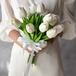 白チューリップクラッチブーケ☆