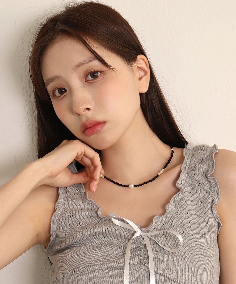 デザインビーズ ネックレス レディース アクセサリー パーティー 韓国製
