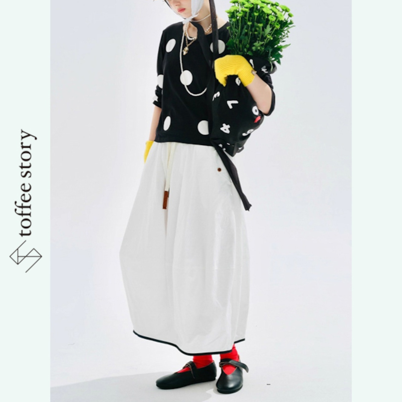 ビッグドットレトロ×モードTシャツ 《i0728》